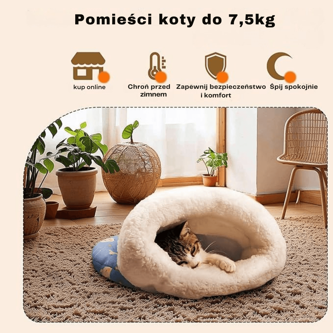 RoyalPurr™ – Luksusowy Śpiworek 360° dla Kota